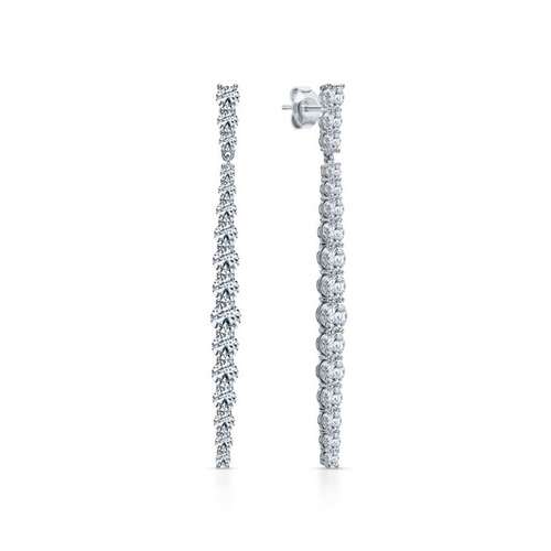 Серьги из серебра с фианитами