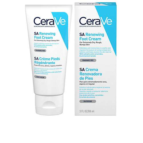 CERAVE Крем увлажняющий и восстанавливающий для сухой потрескавшейся кожи ног