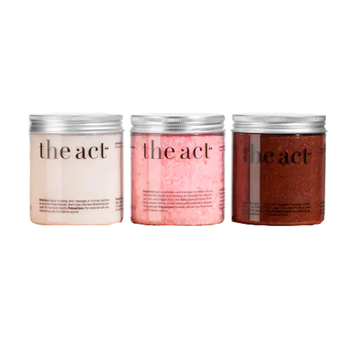 the act Трио скрабов в подарочной упаковке The Act X Masha Rudenko, 900 г, The ACT