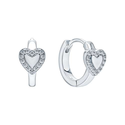 Серьги из серебра с фианитами