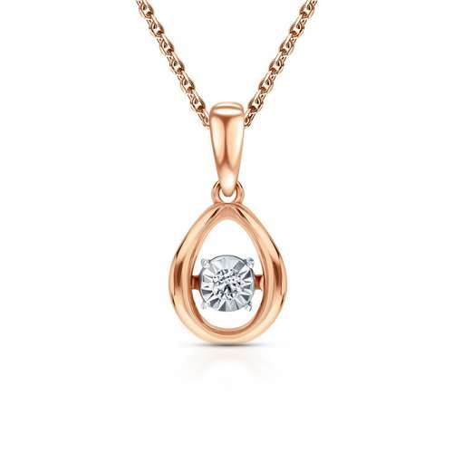 Золотая подвеска с бриллиантом природным