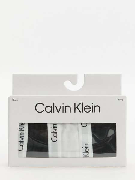 Женские трусы 3 шт. CALVIN KLEIN (хлопок) THONG 3PK
