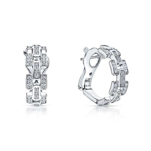 Серьги из серебра с фианитами