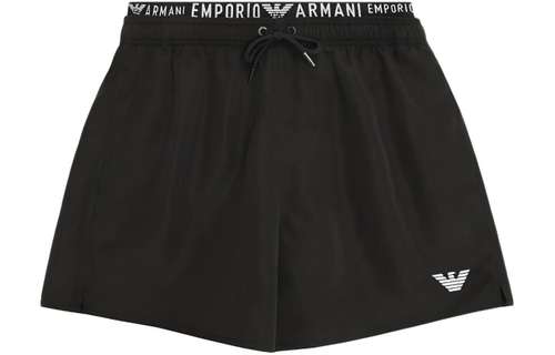 EMPORIO ARMANI SS24 Пляжные шорты Мужские Черные
