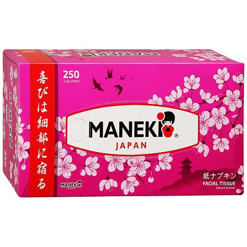 MANEKI Салфетки бумажные Sakura с ароматом сакуры