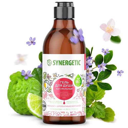 SYNERGETIC Гель для душа "Пачули и ароматный бергамот"