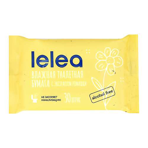 LELEA Бумага туалетная влажная FRENCH BULDOG с экстрактом ромашки