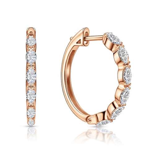 Серьги из серебра с фианитами