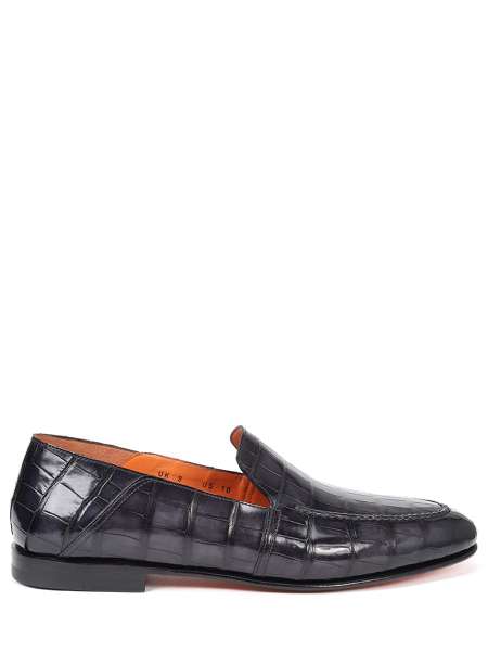 Лоферы из кожи аллигатора, SANTONI, MPNC16048SA3ECWOG59