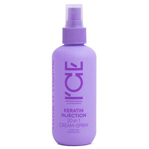 ICE BY NATURA SIBERICA Кератиновый крем - спрей для повреждённых волос Keratin Injection 20 in 1 Cream - Spray