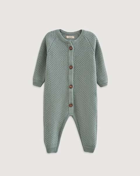 Комбинезон детский LoomKnits Серо-зеленый р-р 74 (6-9 мес) хлопок W058N-040-74