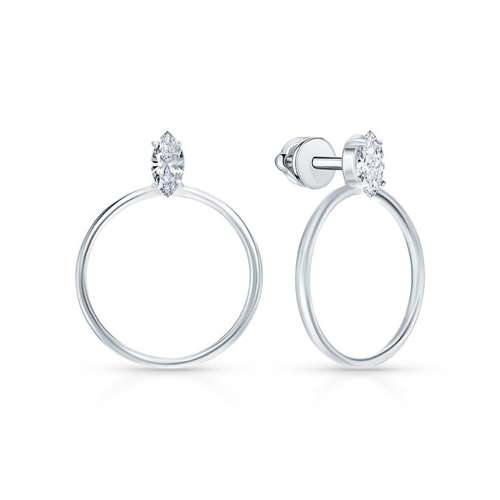 Серебряные серьги с фианитами