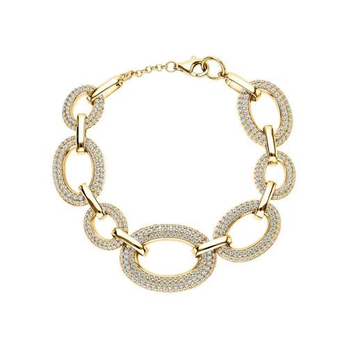 Серебряный браслет с фианитами