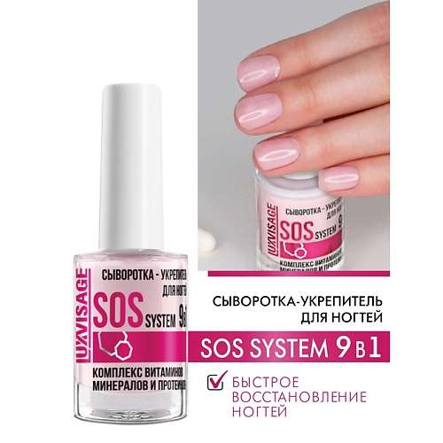 LUXVISAGE Сыворотка-укрепитель для ногтей SOS system 9в1