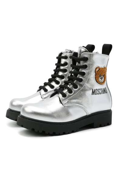 Детское: Кожаные ботинки Moschino