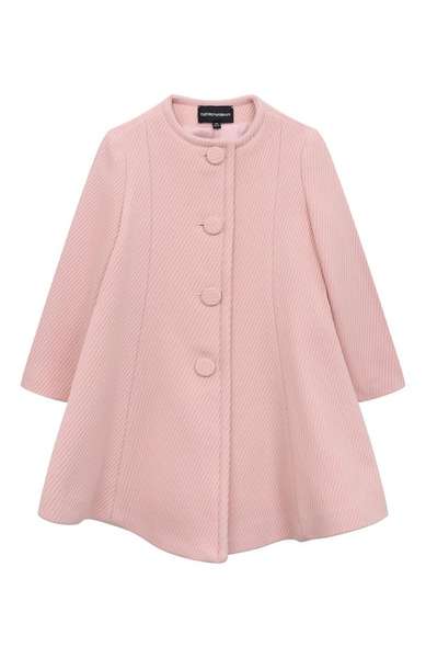 Детское: Шерстяное пальто Emporio Armani