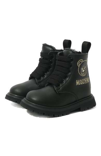 Детское: Кожаные ботинки Moschino