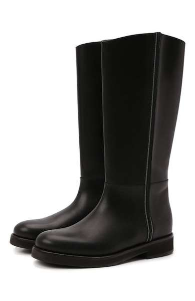 Детское: Кожаные сапоги Brunello Cucinelli