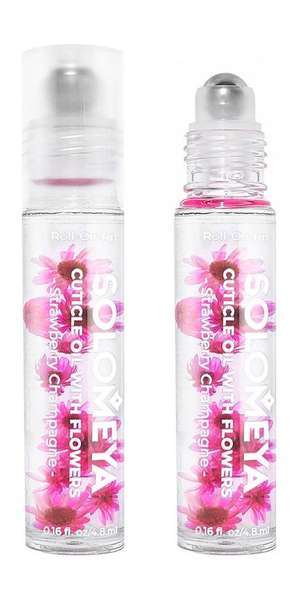 Solomeya Strawberry Champagne Roll-On Tip Cuticle Oil