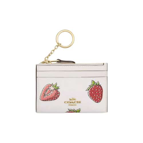 COACH Skinny Id Case PRINTED Покрытый холст Картхолдер Стандартный (стандартный) Женский Белый