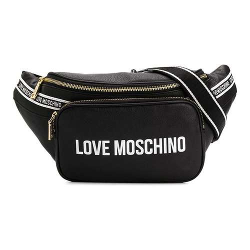 LOVE MOSCHINO Сумка через плечо из кожи поясная сумка (бандана) женская черная