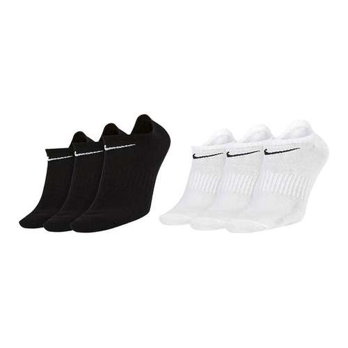 Nike 6 пар Черный Белый Унисекс Низкие носки