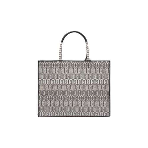 Furla Opportunity Жаккардовая ткань Сумка-тоут Сумка для покупок Большая женская сумка Серый