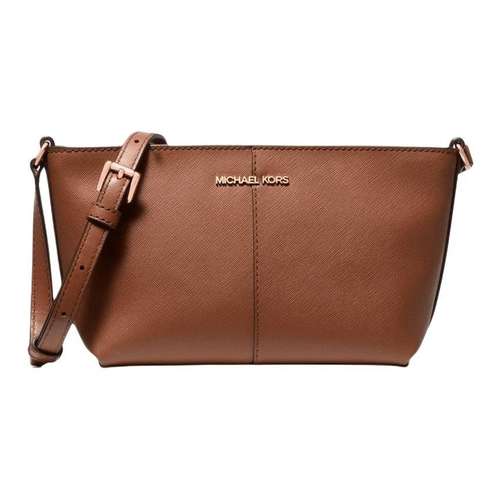 MICHAEL KORS Jet Set Покрытый холст Сумка через плечо Маленькая Женская Коричневая