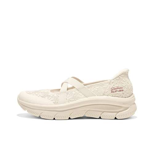 Skechers Arch Fit Туфли Мэри Джейн Женские Сливочного цвета
