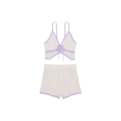 Victoria's Secret Розовый Комплект Пижам Волшебный Цветок Женский Экрю