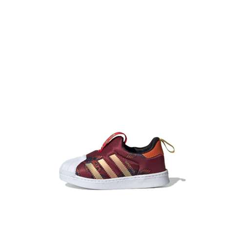 Adidas Originals Дышащая Низкая Обувь для Малышей Красно-Золотая для Младенцев и Малышей
