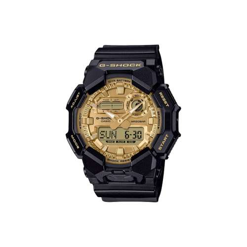 CASIO GA 010 Коллекция 200м Водонепроницаемый Кварцевый Механизм Смола Шнуровка Часы Унисекс Золотой Циферблат