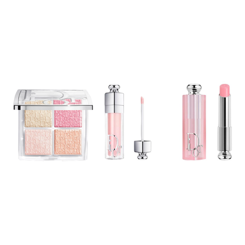 DIOR Enchanting Lip Balm Цвет меняющий помада + Backstage Highlighter Palette Наборы косметики Естественный