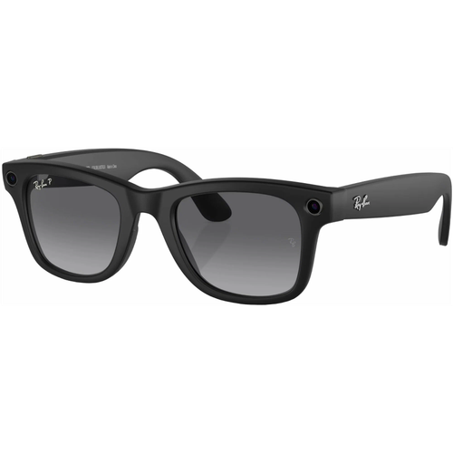 Умные очки Ray-Ban Wayfarer Matte Black Gradient Graphite M, черный