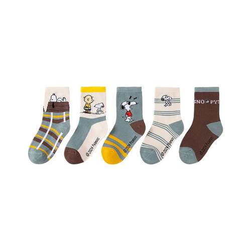 SNOOPY Носки 5 пар смешанные цвета для детей 3-7 лет