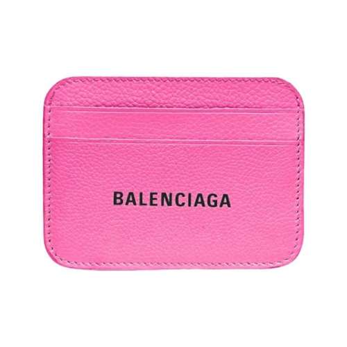 Balenciaga Телячья кожа с текстурой держатель для карт женский ярко-розовый