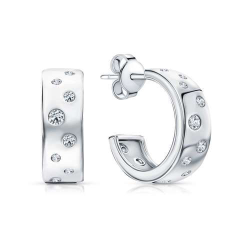Серьги из серебра с фианитами