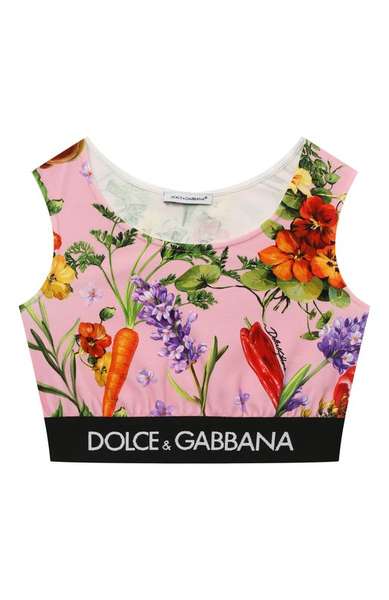 Детское: Хлопковый топ Dolce & Gabbana