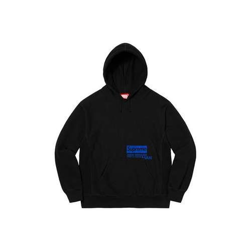 Supreme X JUNYA WATANABE COMME des GARÇONS MAN Худи с капюшоном и флисовой подкладкой пуловер с логотипом в стиле ханьфу