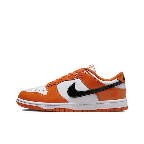 Nike Dunk ESS Streetwear Низкие Кроссовки для Скейтбординга Женские Белые Черные Оранжевые