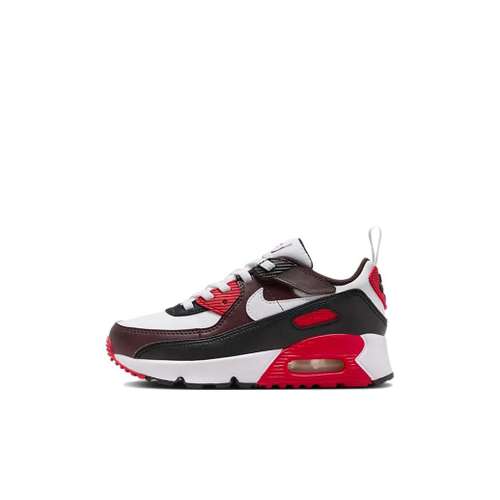 Nike Air Max 90 EasyOn Амортизация Износостойкие Низкие Кроссовки для Детей Lifestyle Белые Красные Черные