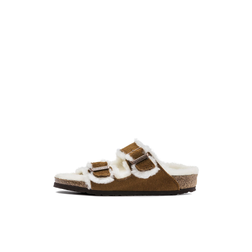 Детские тапочки Birkenstock Arizona Shearling для дома коричневые стандартные (стандартный размер)