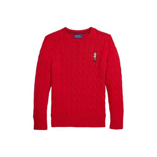 Polo Ralph Lauren Свитер Polo Bear FW24 Классическая версия Миллениум Красный Подростки