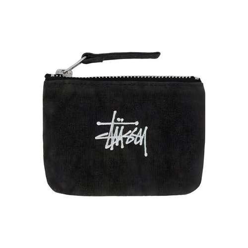Stussy Хлопковая Холщовая Сумка-Кошелек Coin Wallet Унисекс Черная