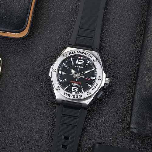 CASIO Кварцевый механизм Часы Мужские Черный циферблат