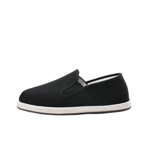 Warrior Slip ON многослойная подошва ручная работа мужская обувь Old Beijing кеды черный