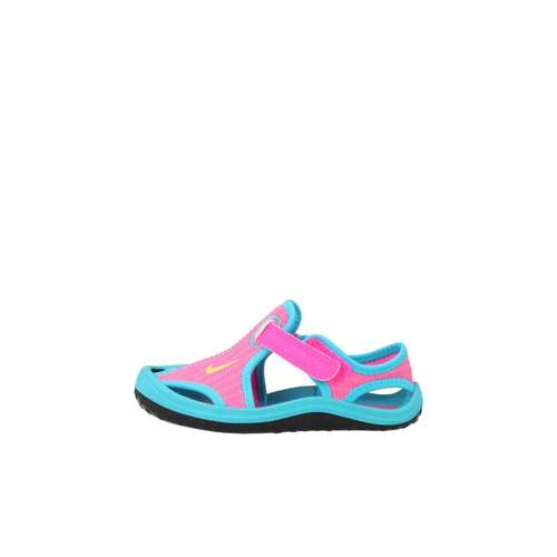 Nike Sunray Protect TD На липучке Спортивные сандалии Синий Розовый для младенцев и малышей