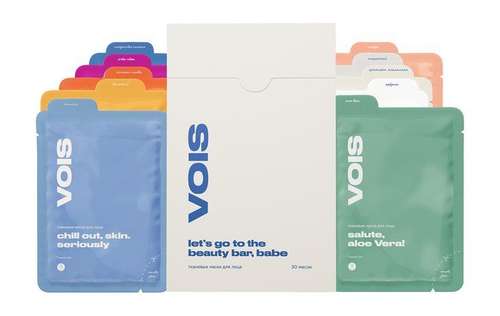 Vois Let's Go To The Beauty Bar, Babe, Daily Gel Face Masks