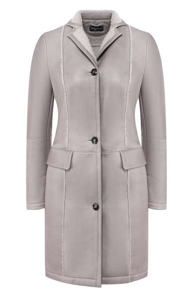 Дубленка с отложным воротником