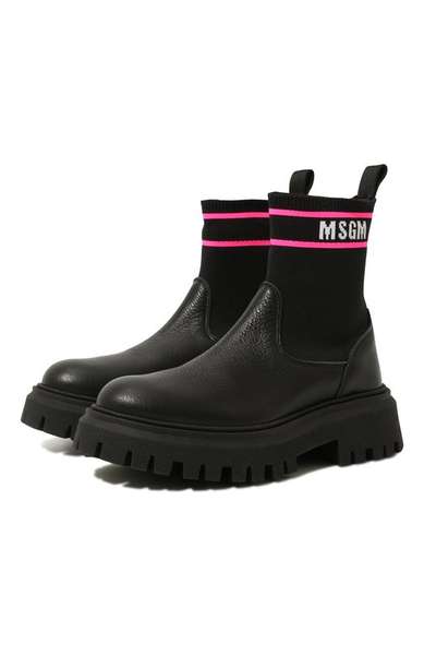 Детское: Кожаные ботинки MSGM kids